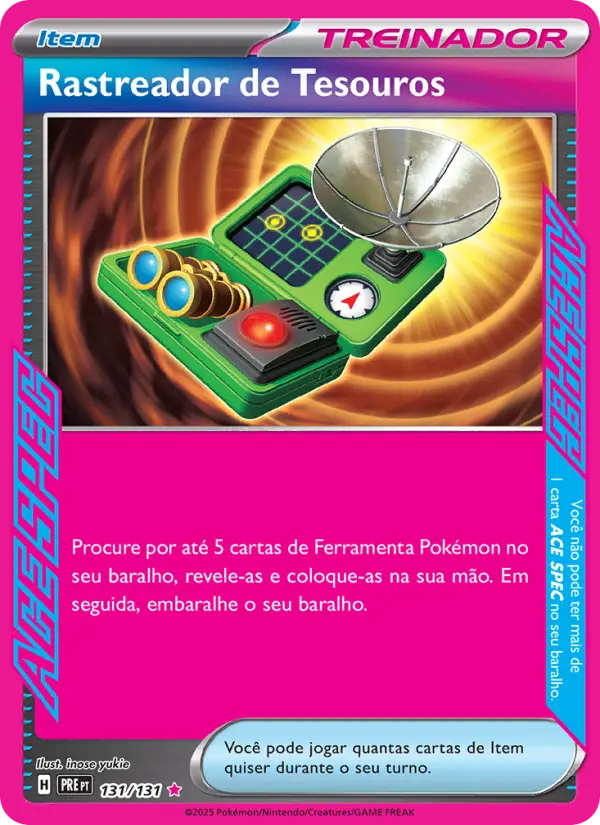 Carta Rastreador de Tesouros, número 131/131 da coleção Evoluções Prismáticas