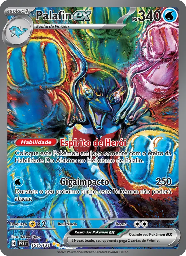 Carta Palafin ex, número 151/131 da coleção Evoluções Prismáticas