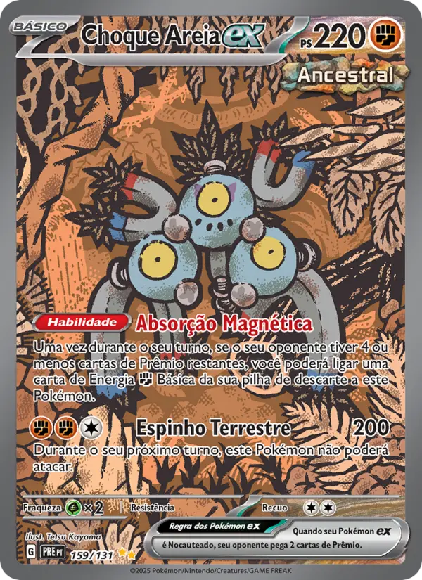 Carta Choque Areia ex, número 159/131 da coleção Evoluções Prismáticas
