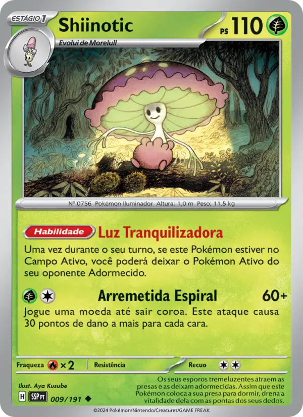 Carta Shiinotic, número 009/191 da coleção Fagulhas Impetuosas