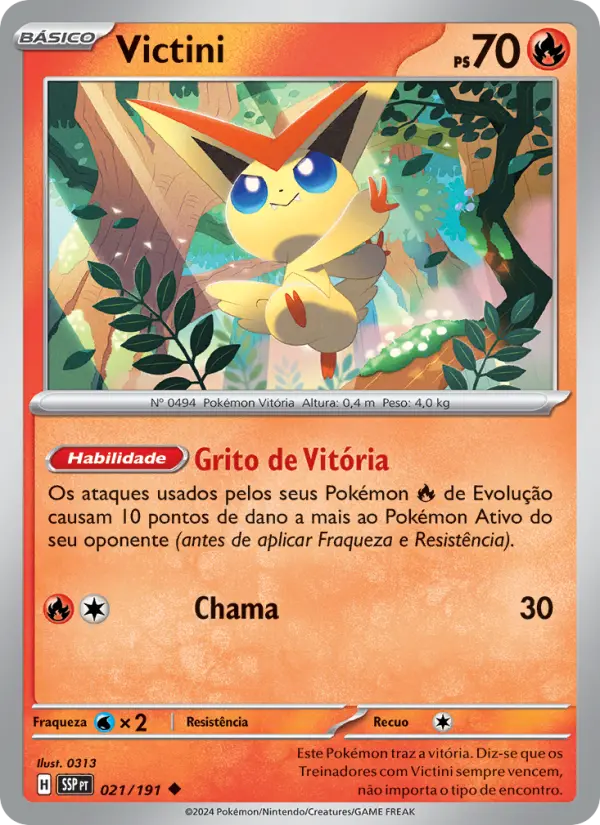 Carta Victini, número 021/191 da coleção Fagulhas Impetuosas