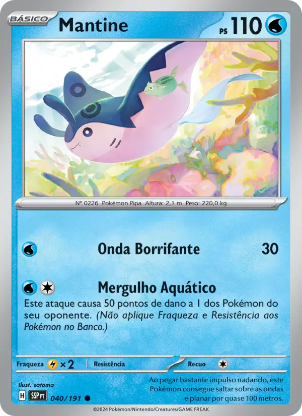 Carta Mantine, número 040/191 da coleção Fagulhas Impetuosas