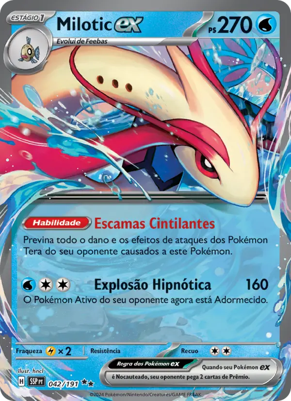 Carta Milotic ex, número 042/191 da coleção Fagulhas Impetuosas