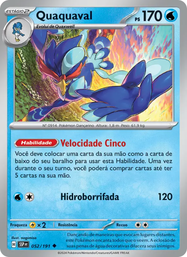 Carta Quaquaval, número 052/191 da coleção Fagulhas Impetuosas