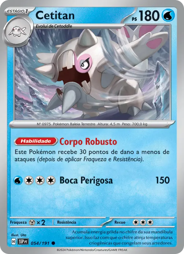 Carta Cetitan, número 054/191 da coleção Fagulhas Impetuosas