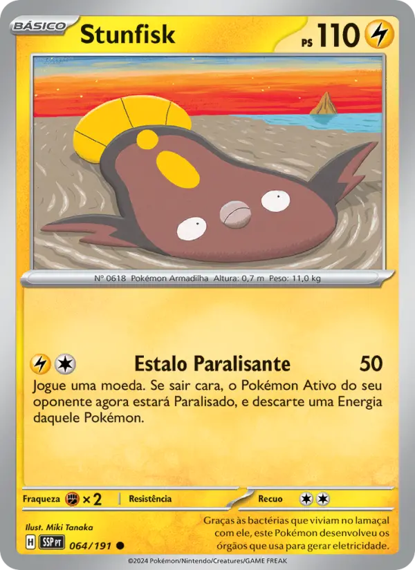 Carta Stunfisk, número 064/191 da coleção Fagulhas Impetuosas