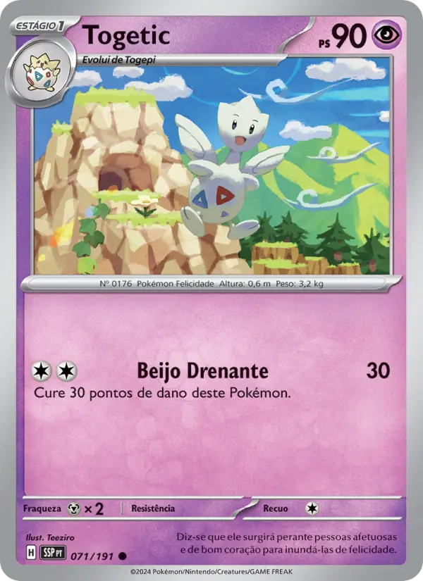 Carta Togetic, número 071/191 da coleção Fagulhas Impetuosas