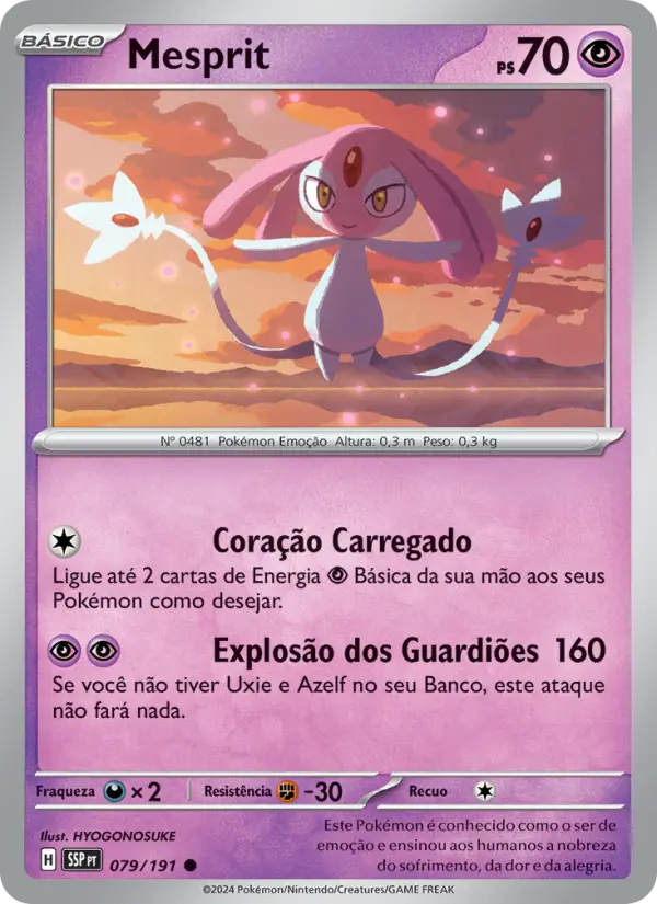 Carta Mesprit, número 079/191 da coleção Fagulhas Impetuosas