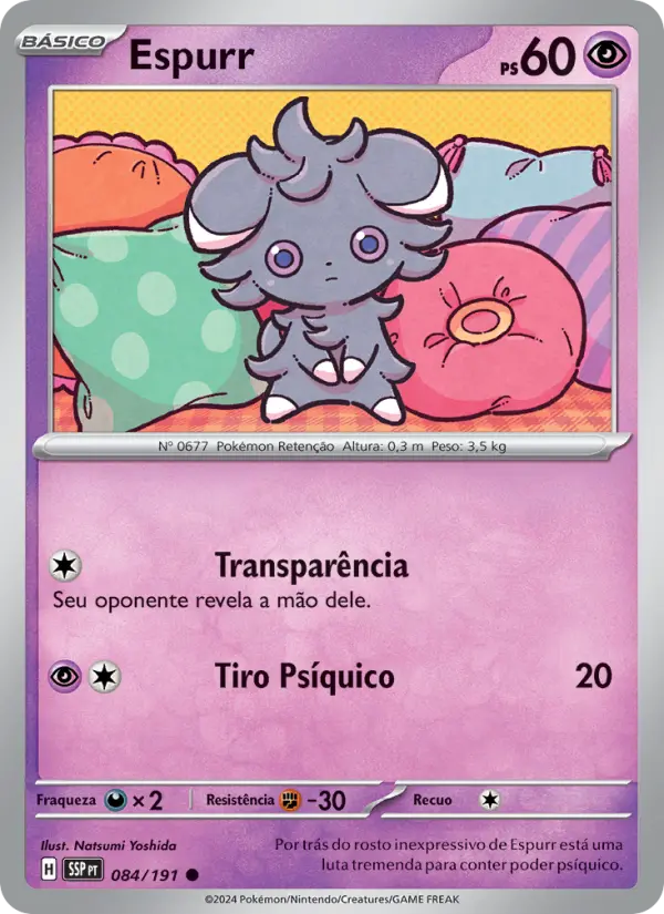 Carta Espurr, número 084/191 da coleção Fagulhas Impetuosas