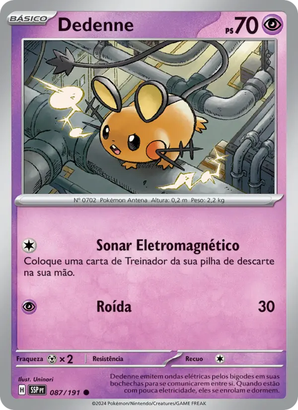 Carta Dedenne, número 087/191 da coleção Fagulhas Impetuosas