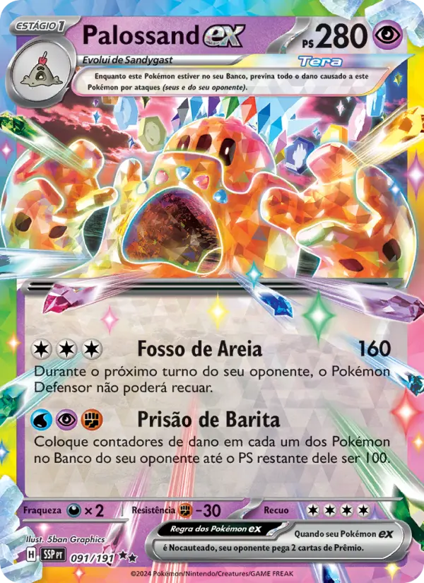 Carta Palossand ex, número 091/191 da coleção Fagulhas Impetuosas
