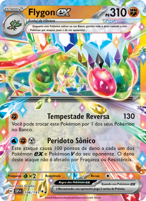 Carta Flygon ex, número 106/191 da coleção Fagulhas Impetuosas