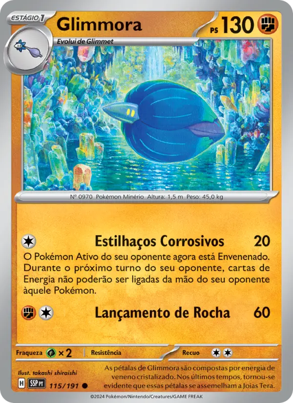 Carta Glimmora, número 115/191 da coleção Fagulhas Impetuosas