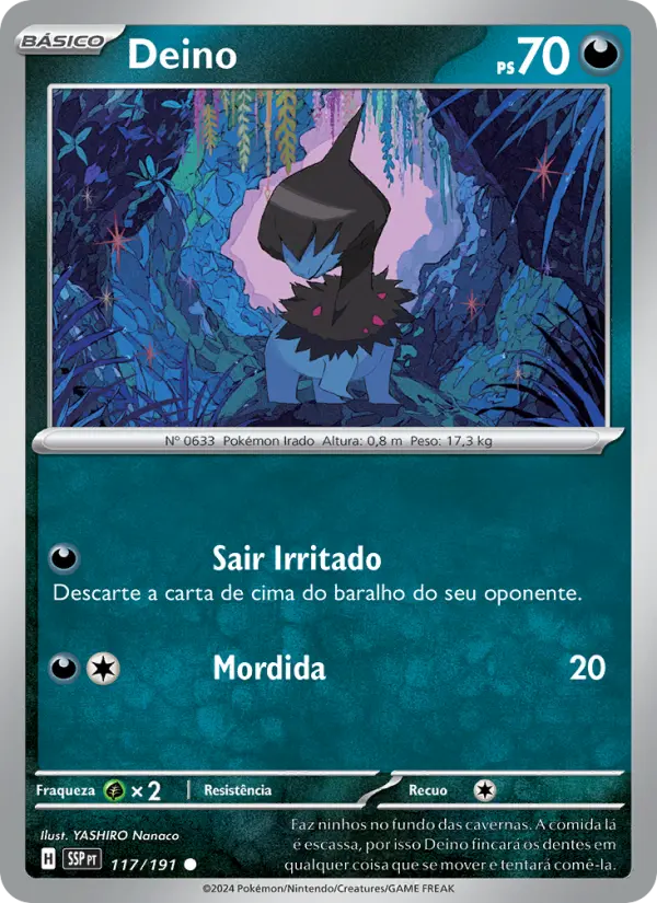 Carta Deino, número 117/191 da coleção Fagulhas Impetuosas