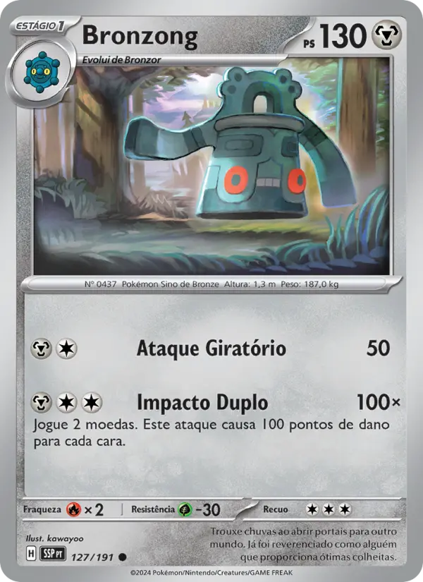 Carta Bronzong, número 127/191 da coleção Fagulhas Impetuosas