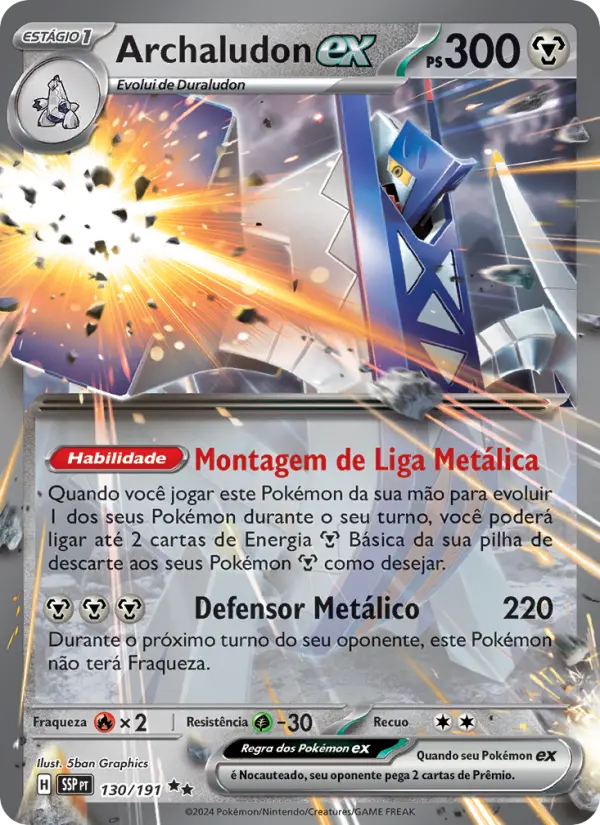 Carta Archaludon ex, número 130/191 da coleção Fagulhas Impetuosas