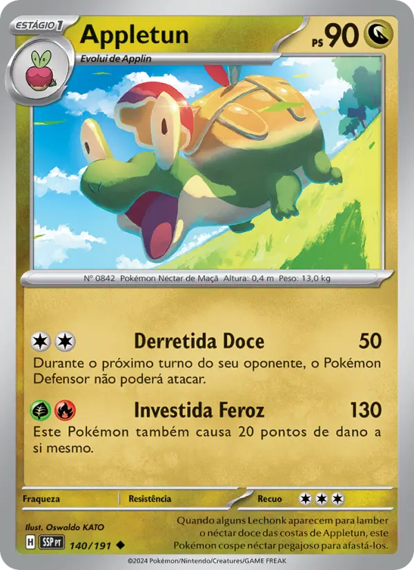 Carta Appletun, número 140/191 da coleção Fagulhas Impetuosas