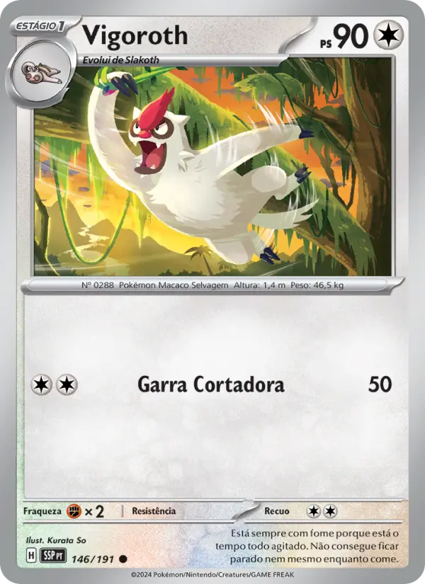 Carta Vigoroth, número 146/191 da coleção Fagulhas Impetuosas