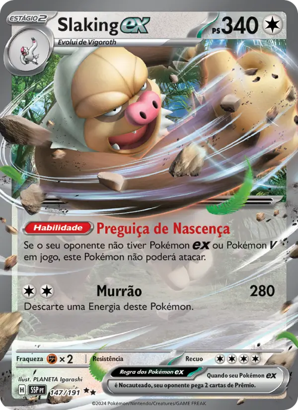 Carta Slaking ex, número 147/191 da coleção Fagulhas Impetuosas