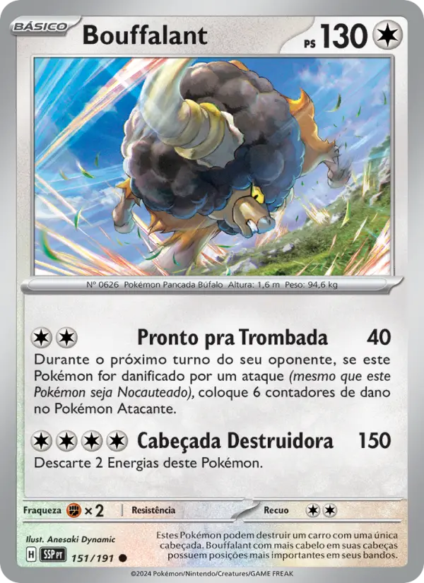 Carta Bouffalant, número 151/191 da coleção Fagulhas Impetuosas