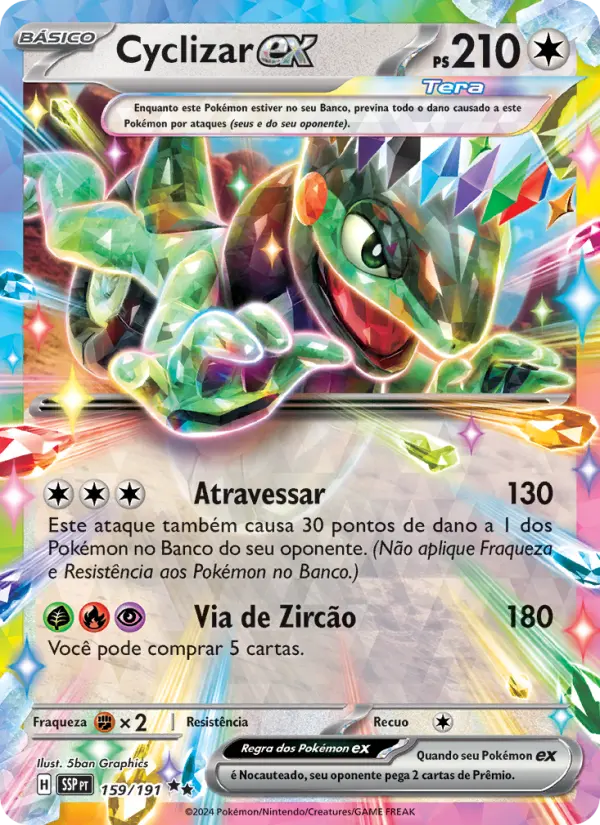 Carta Cyclizar ex, número 159/191 da coleção Fagulhas Impetuosas