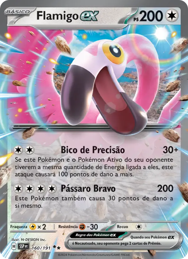 Carta Flamigo ex, número 160/191 da coleção Fagulhas Impetuosas
