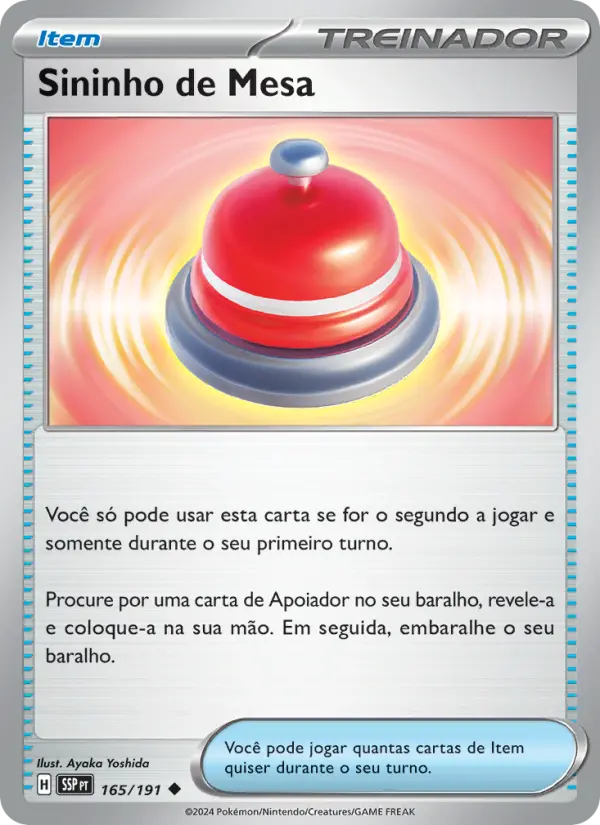 Carta Sininho de Mesa, número 165/191 da coleção Fagulhas Impetuosas
