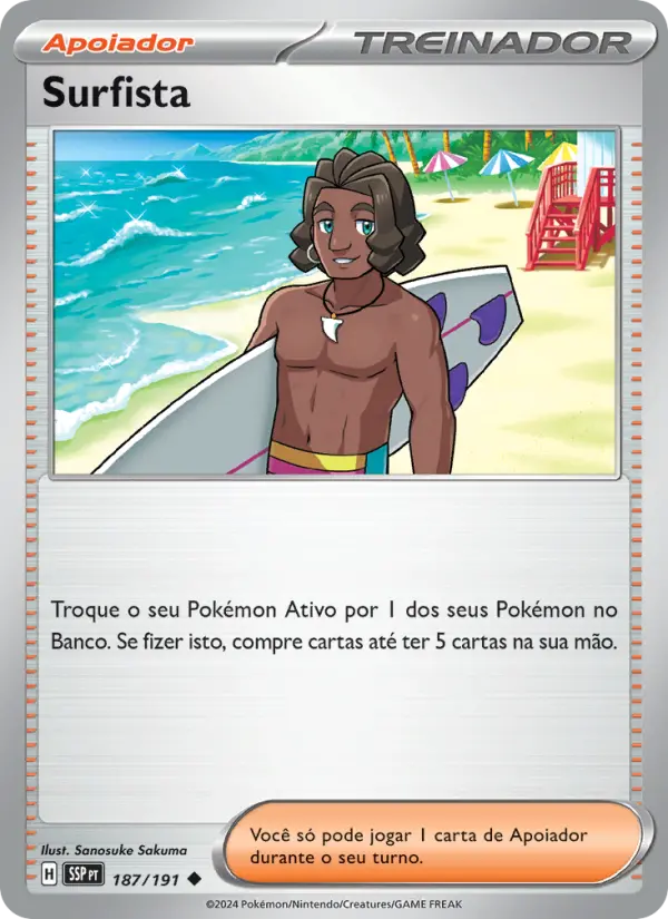 Carta Surfista, número 187/191 da coleção Fagulhas Impetuosas