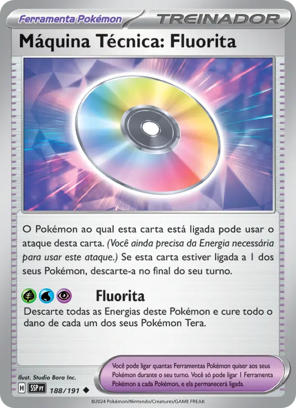 Carta Máquina Técnica: Fluorita, número 188/191 da coleção Fagulhas Impetuosas