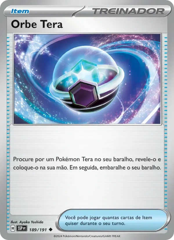 Carta Orbe Tera, número 189/191 da coleção Fagulhas Impetuosas