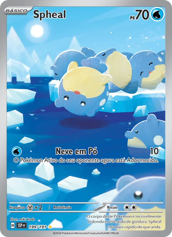 Carta Spheal, número 199/191 da coleção Fagulhas Impetuosas