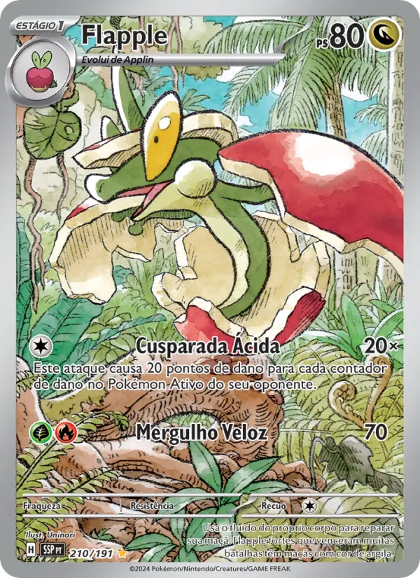 Carta Flapple, número 210/191 da coleção Fagulhas Impetuosas