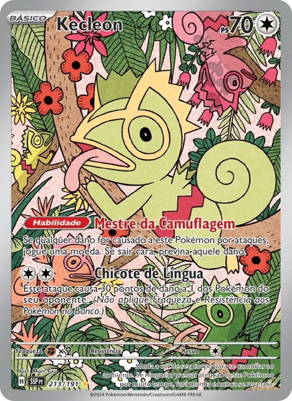 Carta Kecleon, número 213/191 da coleção Fagulhas Impetuosas