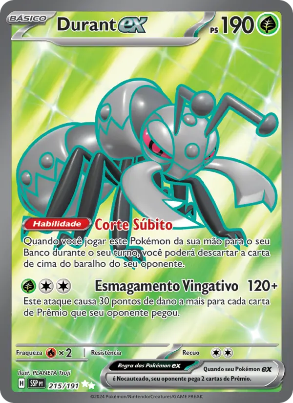 Carta Durant ex, número 215/191 da coleção Fagulhas Impetuosas