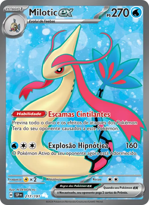 Carta Milotic ex, número 217/191 da coleção Fagulhas Impetuosas