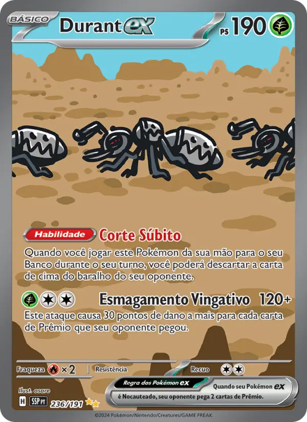 Carta Durant ex, número 236/191 da coleção Fagulhas Impetuosas
