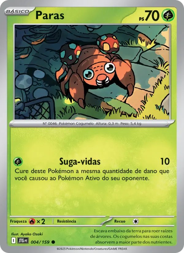 Carta Paras, número 004/159 da coleção Amigos de Jornada