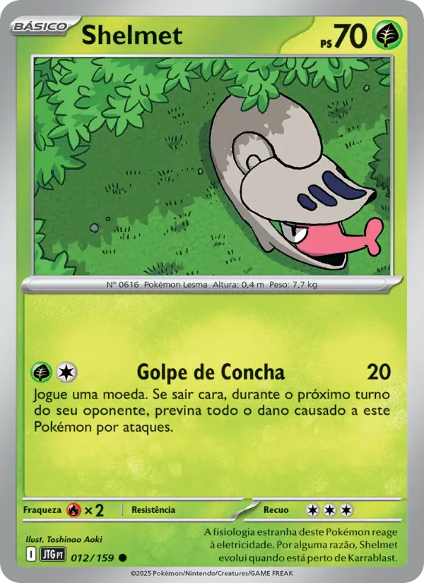 Carta Shelmet, número 012/159 da coleção Amigos de Jornada