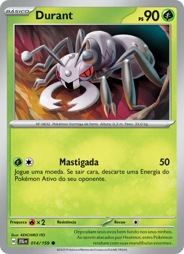 Carta Durant, número 014/159 da coleção Amigos de Jornada