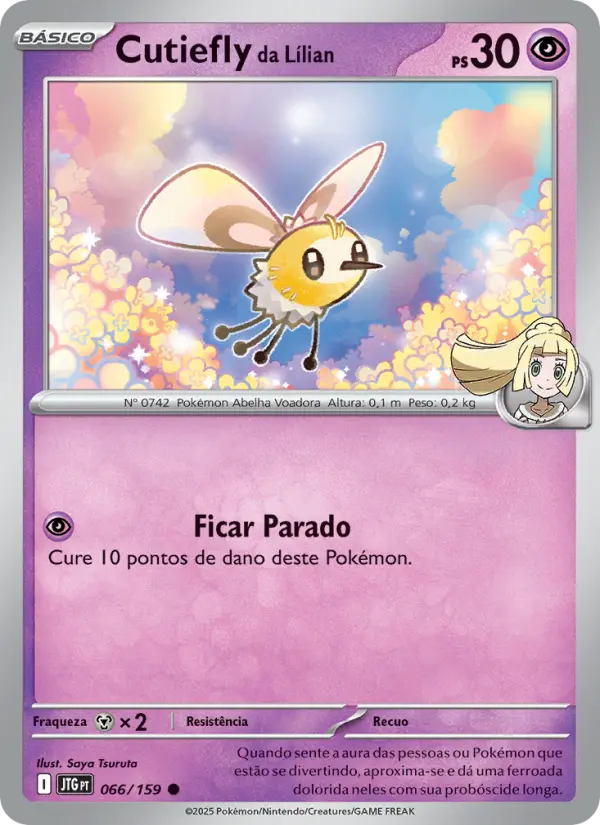 Carta Cutiefly da Lílian, número 066/159 da coleção Amigos de Jornada