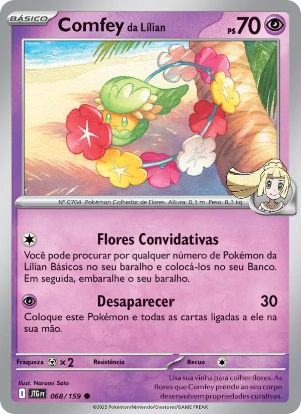 Carta Comfey da Lílian, número 068/159 da coleção Amigos de Jornada