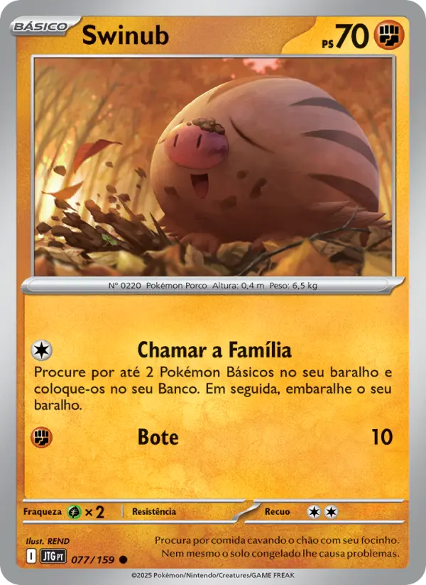 Carta Swinub, número 077/159 da coleção Amigos de Jornada