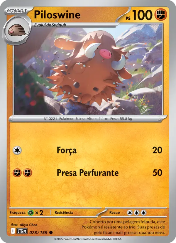Carta Piloswine, número 078/159 da coleção Amigos de Jornada