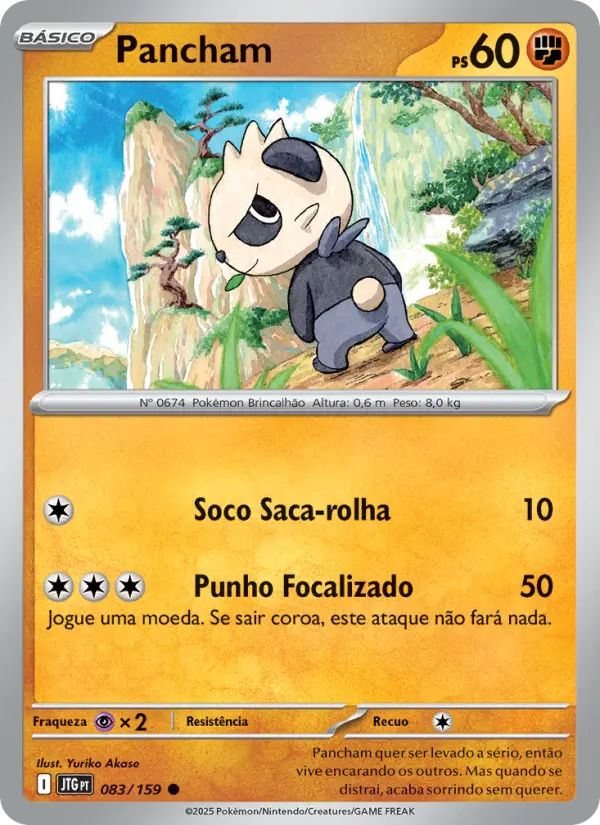 Carta Pancham, número 083/159 da coleção Amigos de Jornada