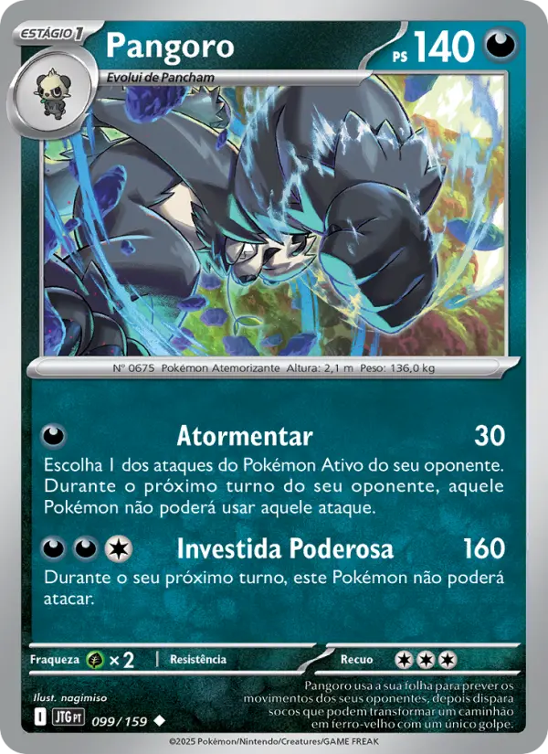 Carta Pangoro, número 099/159 da coleção Amigos de Jornada