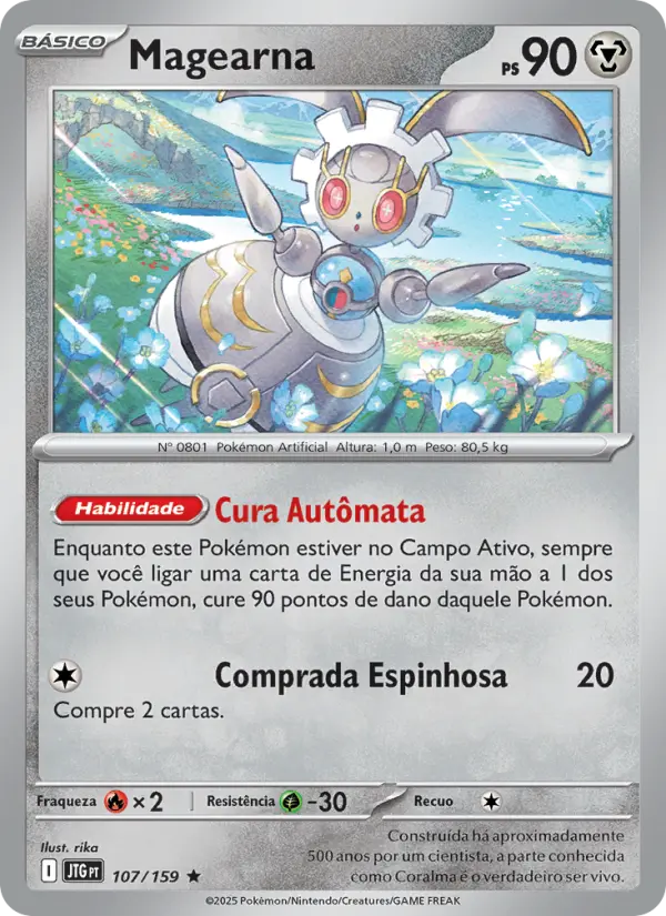 Carta Magearna, número 107/159 da coleção Amigos de Jornada