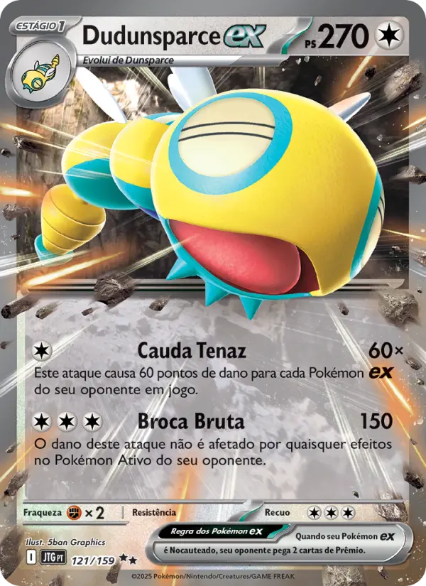 Carta Dudunsparce ex, número 121/159 da coleção Amigos de Jornada