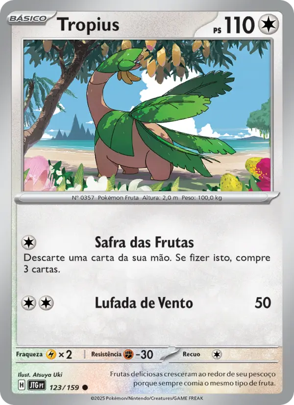 Carta Tropius, número 123/159 da coleção Amigos de Jornada