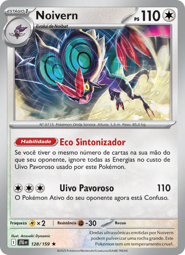 Carta Noivern, número 128/159 da coleção Amigos de Jornada