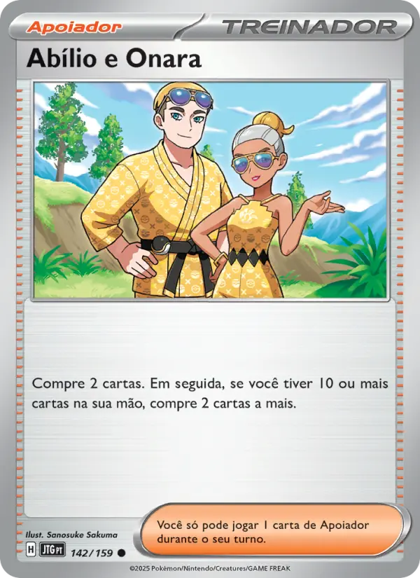 Carta Abílio e Onara, número 142/159 da coleção Amigos de Jornada